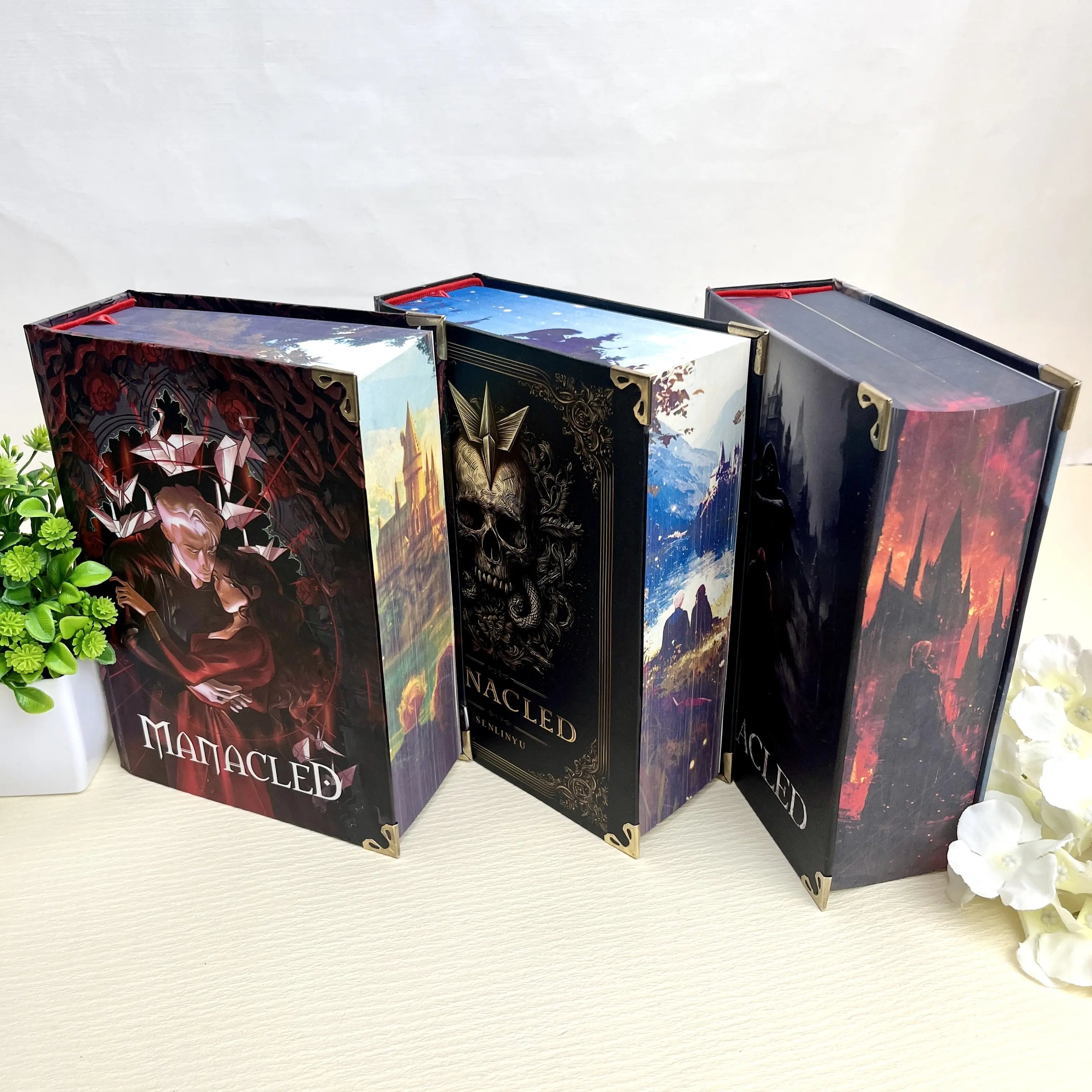Manacled Dark Elegant Shadows Collector's Edition Hardcover Book, Handbound Draco Malfoy Literature & Art Novel