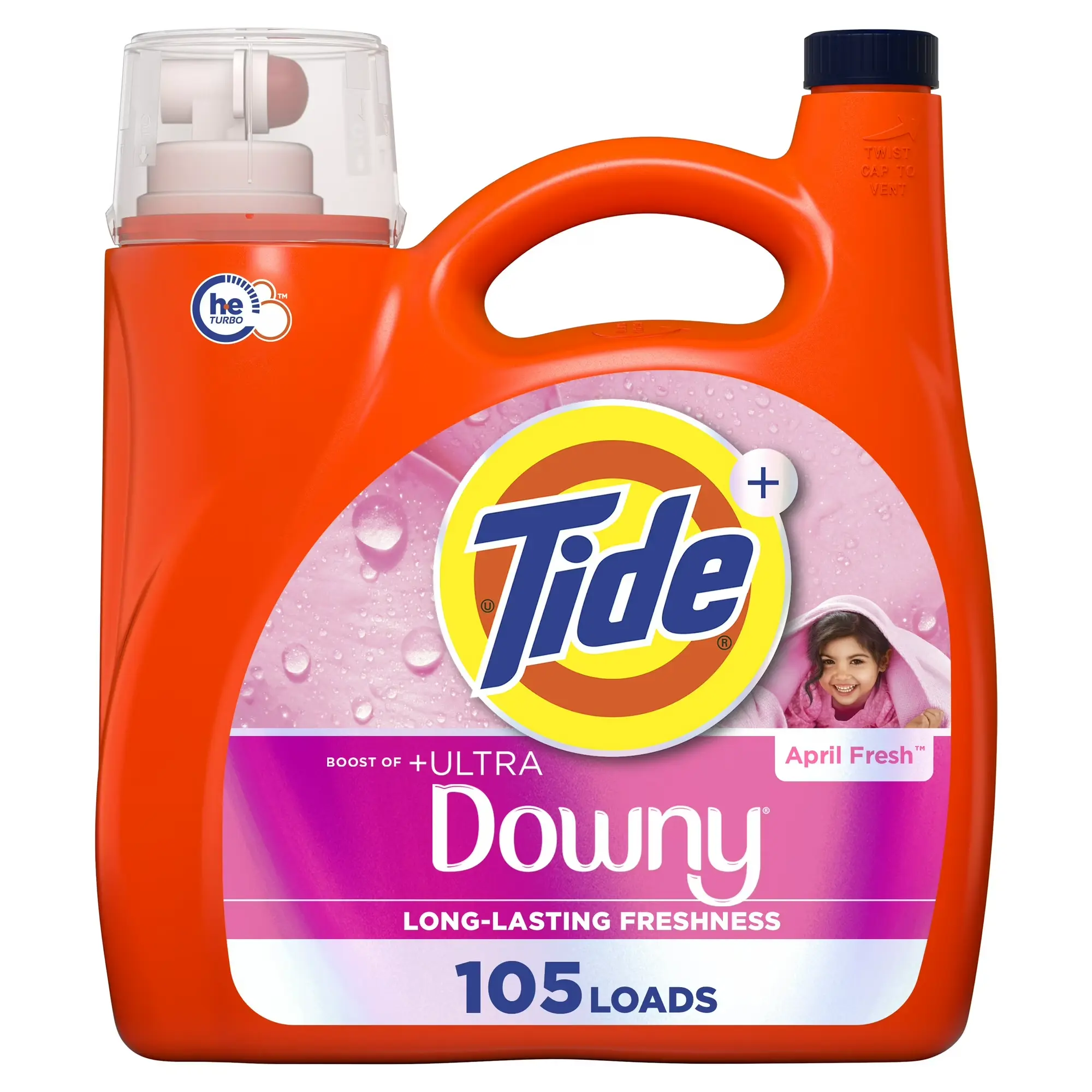 Liquid Laundry Detergent with Ultra Downy, April Fresh Scent, 148 fl oz
