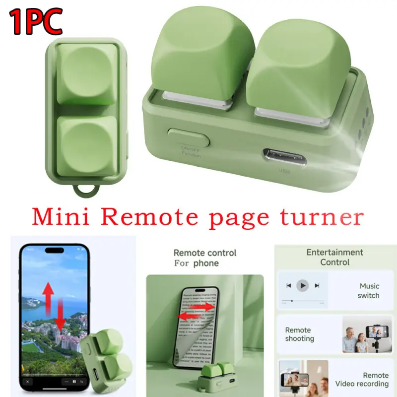 Free2 Mini Keyboard e-book page Turner, tablet reading novel, mobile phone, wireless Multipurpose Universal Remote Control, page turning device, video drama viewing, Wireless Smart Control, wireless connection, sensitive control, long standby time