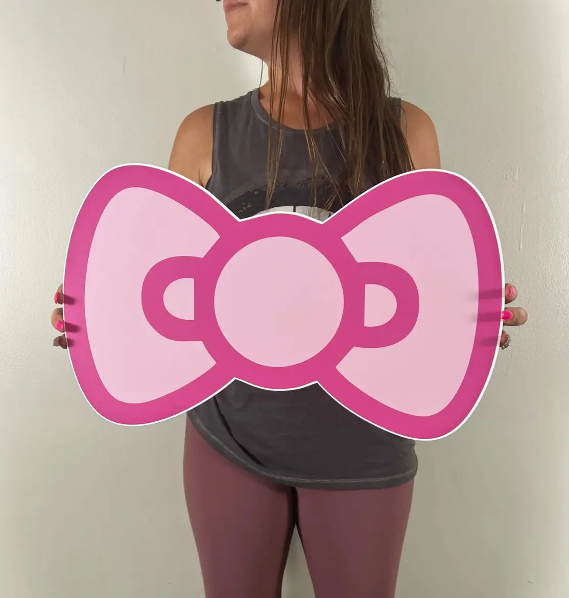Pink Bow Prop - Sizes 12" to 4ft - Perfect for Birthdays and Celebrations - Bow Cutout - Red Bow Prop - Coroplast Cutout - Party Decor