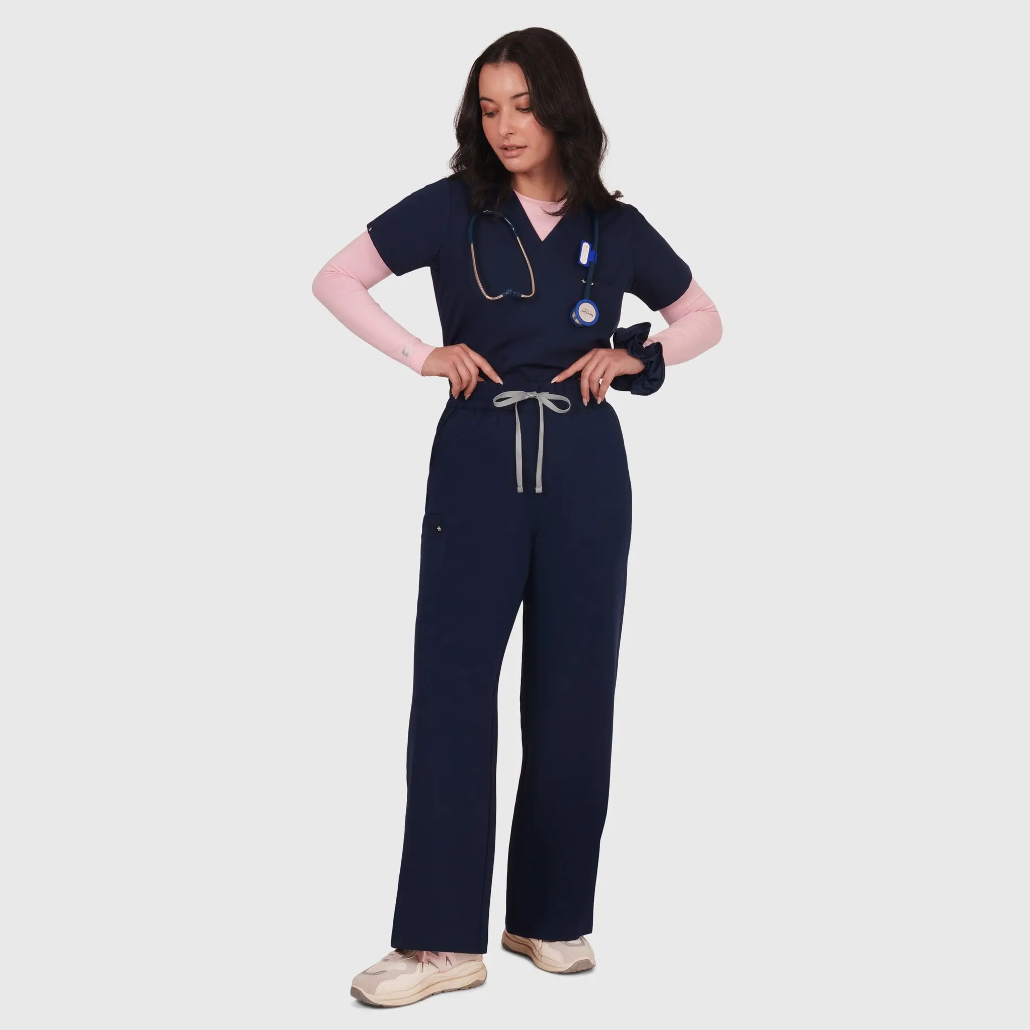 Elan High Waisted Wide-Leg Scrub Pant