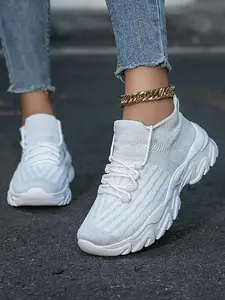 Women's shoes Closed RunnerTrainerSports workout whites neakers Running Lightweight insole Casual Cirls, Stable, Stretch, Soft, Athletic, Easy Off, All Day, Versatile, Flexible, Durable, Shock Absorb, Skate Modern