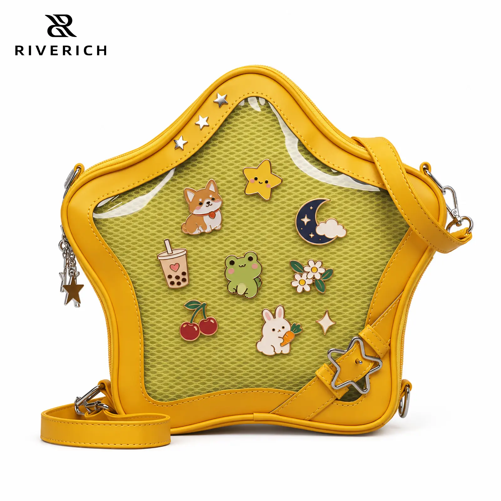 RIVERICH Women's Cute Stylish Square Rhinestone Decorated Mini Satchel Bag - Waterproof, Anti-Theft Zip Closure, Adjustable Crossbody Strap, Double Handles, Soft Casual Women's Crossbody & Shoulder Bag Accessory, Rhinestone Decorated Bag,outdoorfun