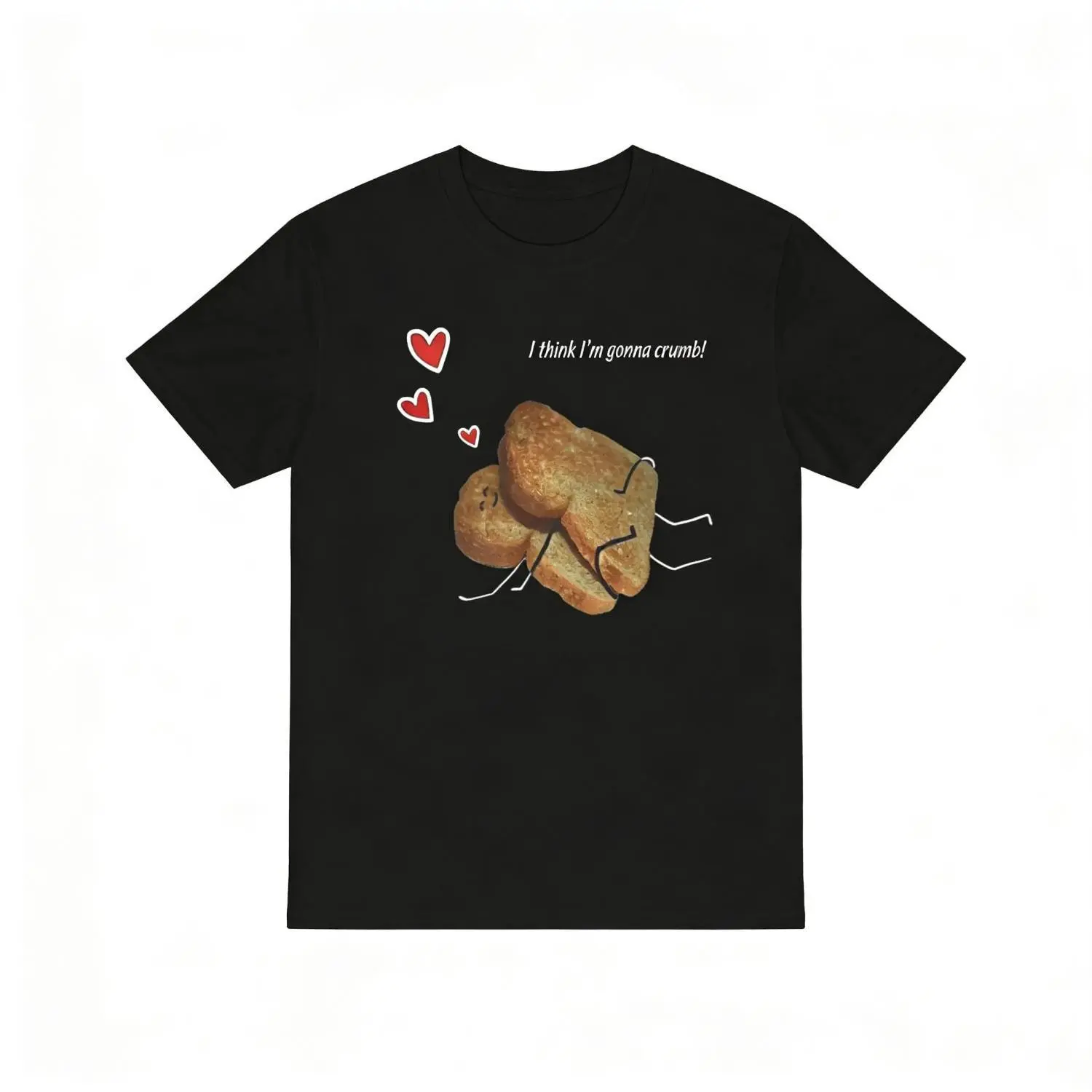 Humorous Toast Meme Shirt Featuring Crumb Joke Cute Dirty Humor Graphic Tee Gift
