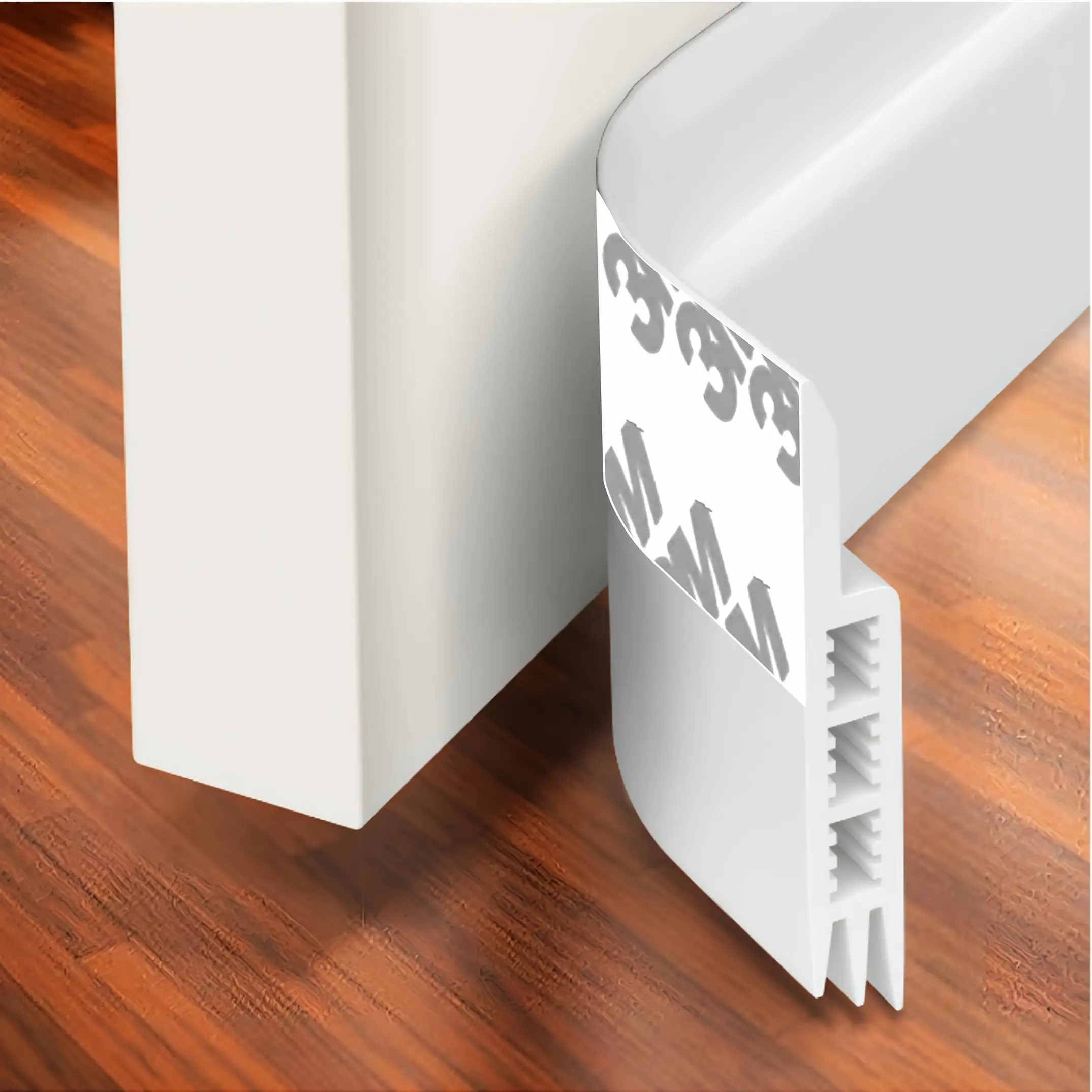 1pc Silicone Door Draft Stopper, Under Door Draft Blocker, Insulator Door Sweep Weather Stripping, Noise Stopper, Strong Adhesive 39.37" Length