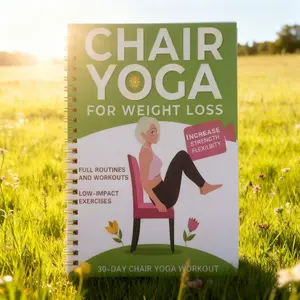 Chair Yoga for Weight Loss, Senior 30-Day Chair Yoga Practice, Beginner & Intermediate Levels, Improve Posture, Christmas Thanksgiving Gift