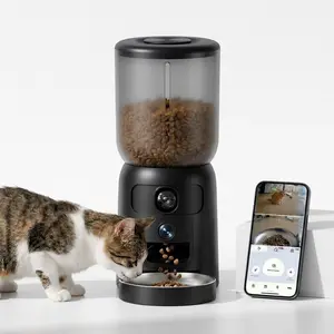 TaleBoss 3-in-1 Auto-Dispensing Automatic Cat Feeder with 5L Food Storage, Dual HD Cameras, Built-in Laser Toy, 2-Way Audio, and Scheduled Feeding for Cats, Auto-Dispensing Automatic Feeders