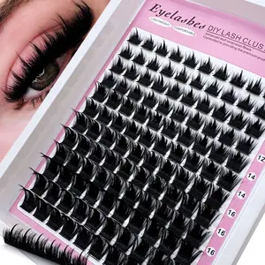 300D/200D/160D/100D/60D Spikes Eyelashes 2 IN 1 Lash Clusters Long 10-18mm Lash Spikes Eyelashes Clusters Volume Individual Lashes DIY Spiky Lash Extension Manga Cluster Eyelash Extensions Mink Strips Lashes, Volumized False Eyelashes, DIY False Eyelashes