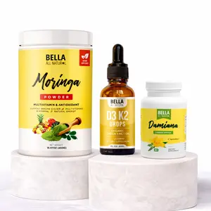 Bella All Natural Bundle - Moringa Powder + Damiana + D3 K2 Drops