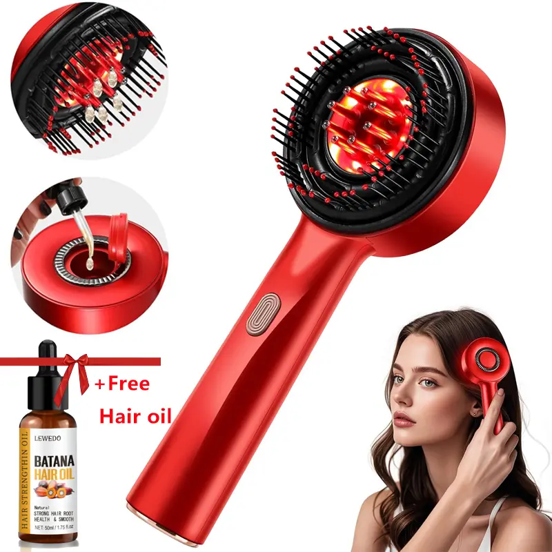 Electric Scalp Massager Comb with Liquid Applicator, 3-Mode Kneading Head Therapy Tool for Deep Scalp Care, Type-C Rechargeable, Rechargeable Scalp Massagers, Head Care