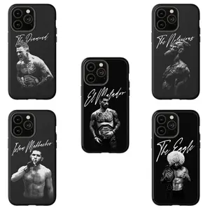 MMA Legends Signature For iPhone Case, UFC Legendary Fighters For iPhone 17 Series, Lightweight UFC Fighter Smartphone Case, for iPhone17 ProMax /16/15/14/13/12/11 Plus for Samsung phones, suitable for both men and women,  Perfect Gift for Women Men.A gif