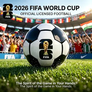FIFA Certified 2026  limited edition world cup Football, Durable PU Material, Low Bounce, Superior Air Retention, Suitable for Youth & Adults, Collectible World Cup Souvenir