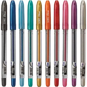 Shine Glitter Gel Pen, 10 CT Assorted | 1.0mm Medium Tip Size, Contoured Grip, Broad for Thick Vibrant Lines, Stocking Stuffer