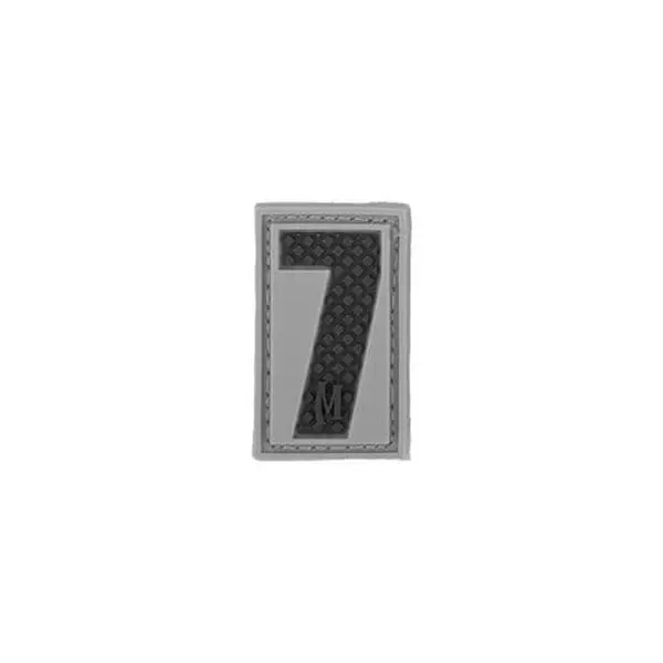 Maxpedition Number 7 SWAT Embroidery Patch - 0.70 l x 1.18 h in, Hook Back, No Damage Backing, Additional Loop Field Lined Sheet, Original Artwork, Personalize Gear, Pvc Rubber
