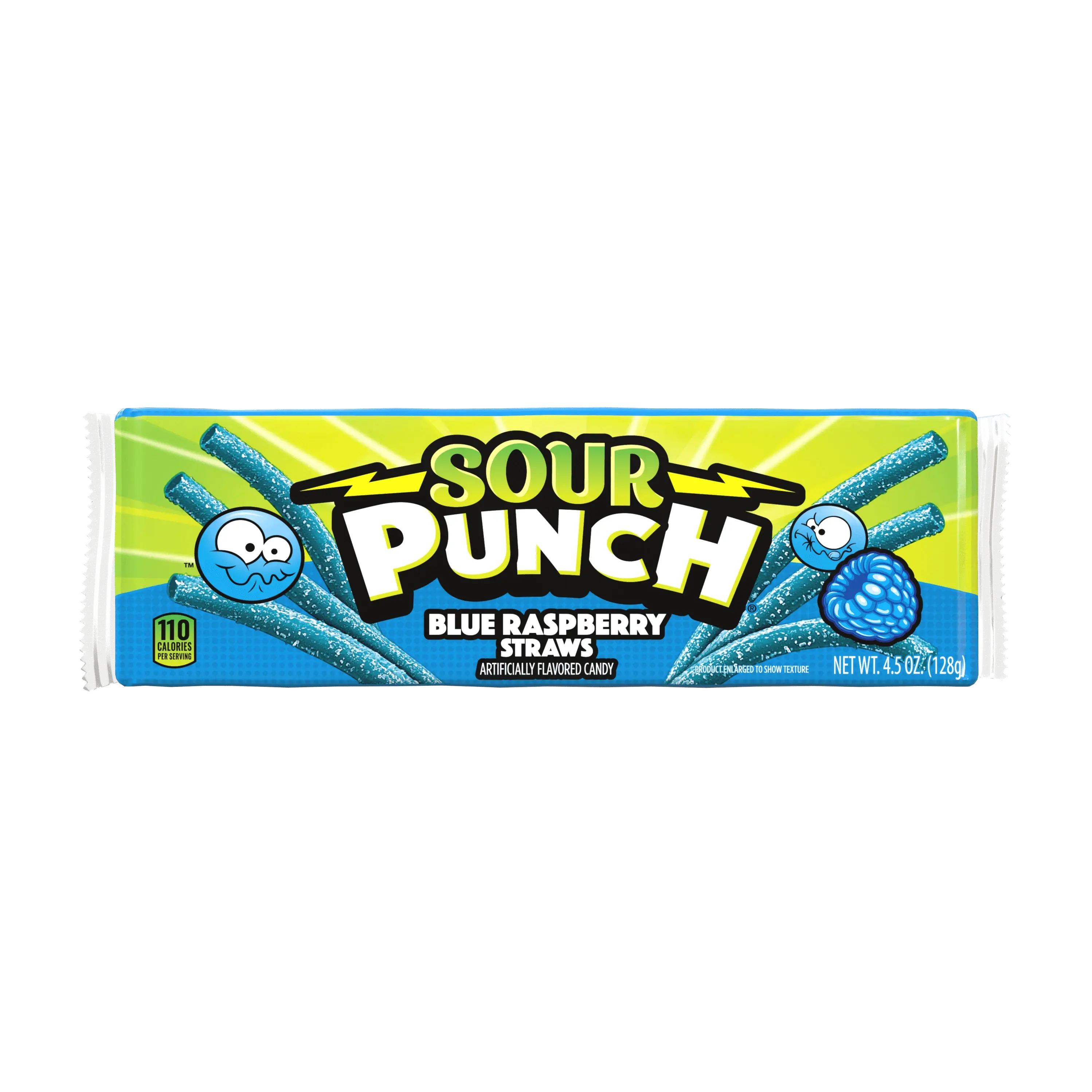 Sour Punch Blue Raspberry Straws, 4.5oz Tray
