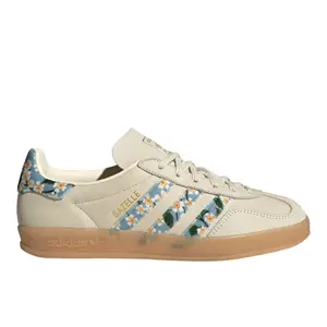 adidas Womens Gazelle Indoor X Liberty London Lace Up Sneakers Shoes Casual - Off White