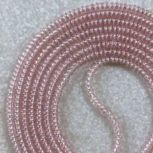 ROSE WATER - Tie On Waist Beads - 45 to 60 inches Waistbeads - Pink Waistbeads - Spring Waistbeads