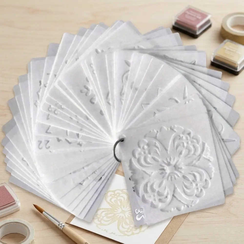 Laser Cut Mandala Stencil Kit - Reusable DIY Painting Templates for Precision Art. Waterproof and Rustproof Transfer Stencils for Walls, Wood, Tile, Fabric Decor. Creative Drawing Tools for Stress Relief & Home Decoration. Perfect for Crafts.