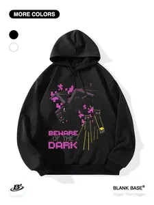 Minecraft Ender Dragon and Enderman Print Loose Hoodie, Casual Breathable Sweatshirt, Unisex Sports Wear, Trendy