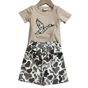 C Kids Boy Summer Clothes Mallards Camo Summer Shorts Set Hunting Clothing