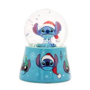 Disney Lilo & Stitch Santa Stitch 3-Inch Mini Light-Up Snow Globe
