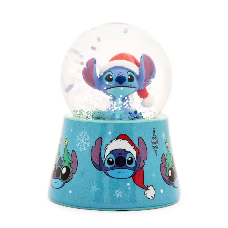 Disney Lilo & Stitch Santa Stitch 3-Inch Mini Light-Up Snow Globe