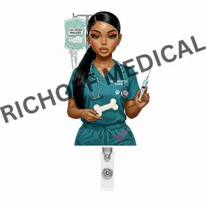 Rich Off Medical | Veterinarian Barb Med Barb Badge Reel