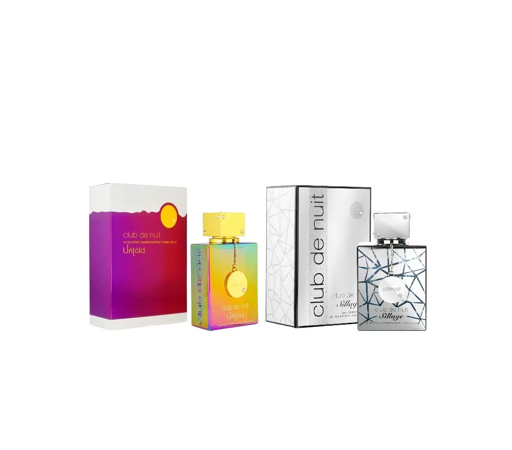 Armaf Club de Nuit Sillage + Untold Multi-Pack Men's EDP Fragrance, 3.6 fl oz Per Alcohol-Based Bottle, Citrus-Jasmine, Wood-Musk Notes