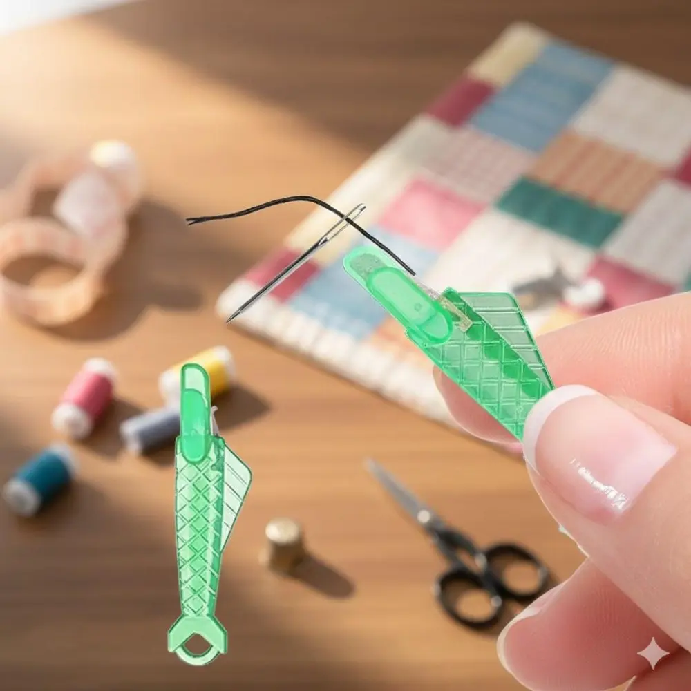 Quick Threader for Sewing Machines, Anti-Slip Thread Guide with Easy Needle Threading Tool. Senior-Friendly DIY Aid, Precision Embroidery Positioning Kit, Home Sewing Accessories, Handcraft Essential, Convenient Threading Device.