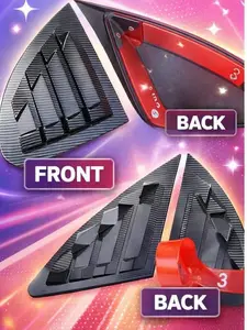 Rear Window Louvers for Malibu 2016-2024 – Sporty Carbon Look, Easy Install, Sun Shade & Privacy Upgrade (2PCS)