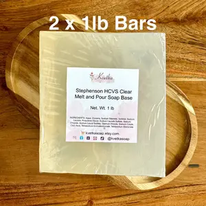 Clear Melt & Pour Soap Base 2 lb – Glycerin Formula for DIY Soap Making Easy to Melt Pour and Customize Ideal for Beginners and Small Businesses