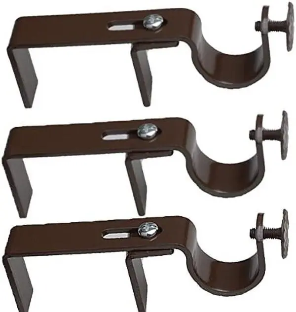 NoNo Bracket - No Drill Curtain Rod Bracket Attachment over Blinds (Set of 3) NoNo Bracket - No Drill Curtain Rod Bracket Attachment over Blinds (Set of 3)