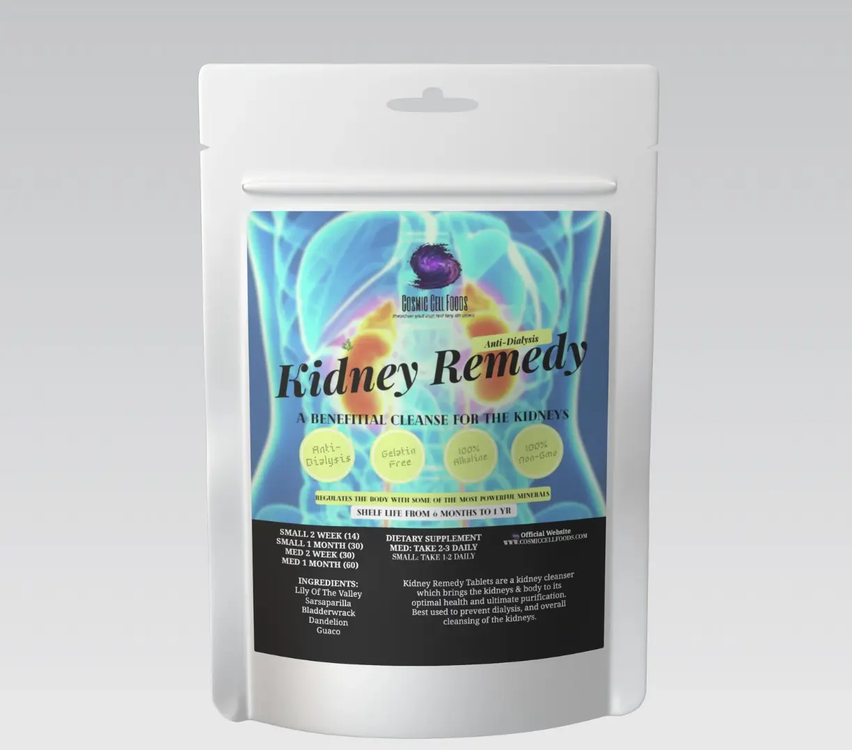 Kidney Remedy [Sarsaparilla + Burdock + Nettle] Herbal Supplements Natural Health Supplements