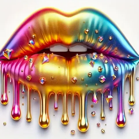 5D DIY Diamond Arts Colorful Painting Kit, 1 Set Colorful Lip Pattern Diamond Arts Colorful Painting without Frame, Handmade Art Craft for Home Decor, Diy Handmade Crafts