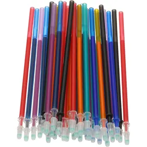 35 count Erasable Gel Pens Refills, 0.5mm Heat Erasable Pens Refills for Fabric Disappearing Ink Fabric Marking Pen for Sewing Quilting Writing, Multicolor Ink