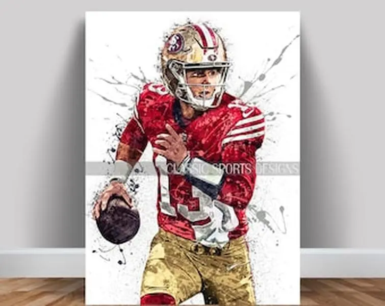 Brock Purdy Poster, San Francisco 49ers, Poster Print Unframed, Wall Art Print, Kids Decor, Man Cave Gift, Sports Art