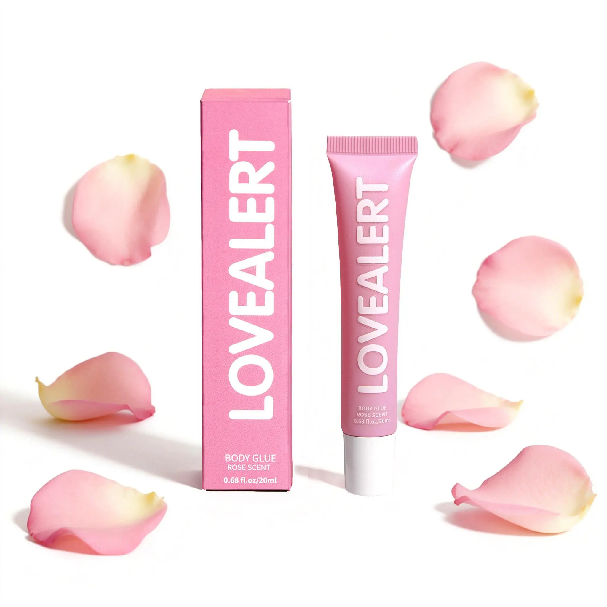 LOVEALERT Body Adhesive - Sweat & Water Resistant, Stain-Free, Easy to Remove with Soap and Water, Cut, Strapless & Open-Back Styles,Perfect for Confidence and Security in Outfits body glue