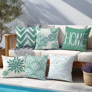 6 Piece Fresh Geometric Pattern Pillowcases, Single-Sided Print, Simple Home Decor for Living Room Bedroom, No Pillows Included