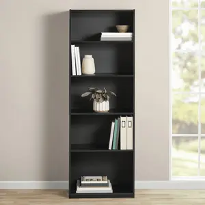 5-Shelf Bookcase with Adjustable Shelves