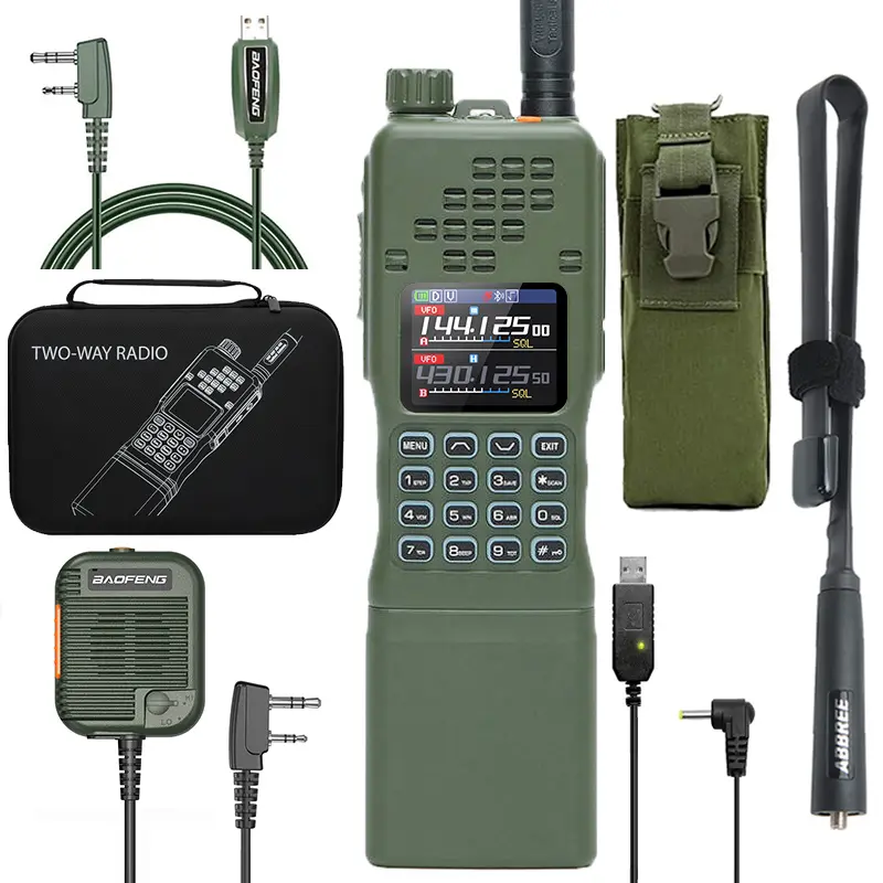 Baofeng AR-152 PRO 10W Portable Walkie Talkie - 2-Way Audio Mobile Rechargeable Device with GPS, APP Programming, Copy Frequency, USB Charging Battery, Survival Radio, Two Way Radio, Wireless Radio Kit
