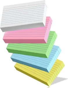 Colored Index Cards 3x5 Inch, 250 Count Ruled Flash Cards for Studying, 50 Pack Of 5, Multilcolor Notecards Lined Flash Cards Bulk, Neon Flashcards Note Cards, 3x5 Index Cards for School, Home, Office