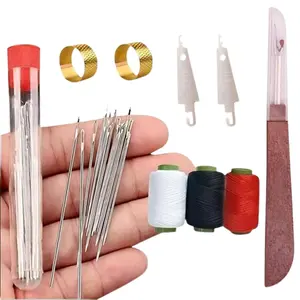 34PCS Sewing Tool Set, Textile & Needlework kit Thread Hand Repair Tools, Portable Sewing Working Kit for Beginners, Embroidery Tools, Multi-Purpose Needle and Thread Kit, for Professional DIY Lovers
