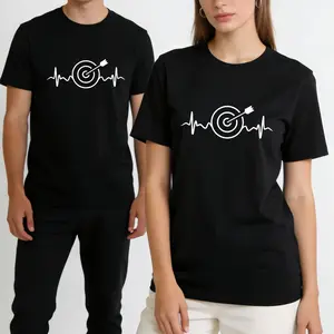 Archery with Bow Heartbeat Funny EKG Archers Bowman Outfit T-Shirt