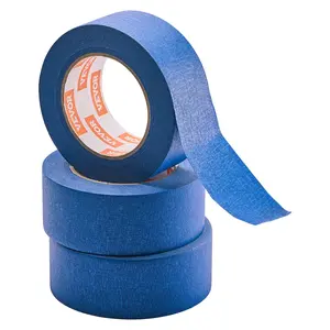 VEVOR Painters Tape,  2 Inch Wide (1.88 In x 60 Yds), 3 Rolls, Blue Painter Tape for Painting, Edge, Trim, Ceiling, Masking Tape Protects Surfaces and Removes Easily, DIY Craft Art, Labeling Decoration