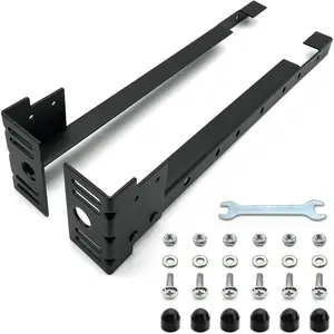 Bed Frame Footboard Extension Bracket Set Attachment Kit — Fits Twin, Full, Queen, or King Size Beds