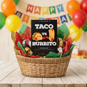 Taco vs Burrito Strategy Card Game Viral Family Party Game for Kids Teens and Adults Hilarious Game Night Social Icebreaker Birthday Gift Idea Interactive Tabletop Game for Groups Travel Friendly Fun for All Ages