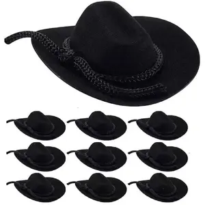 10-Piece Party Hat Set, Themed Headwear, Mini Western Style Hats for Women, Pet Accessories, Mother's Day Gift, &, Christmas Halloween Decor