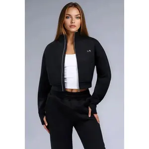 Scuba Tech Cropped Zip Up Jacket