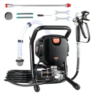 VEVOR Stand Airless Paint Sprayer, 3000PSI 750W Efficient Electric Airless Sprayer, for Home Interior and Exterior Furniture and Fences, Handheld Paint Sprayers, Fine and Even Painting Effect