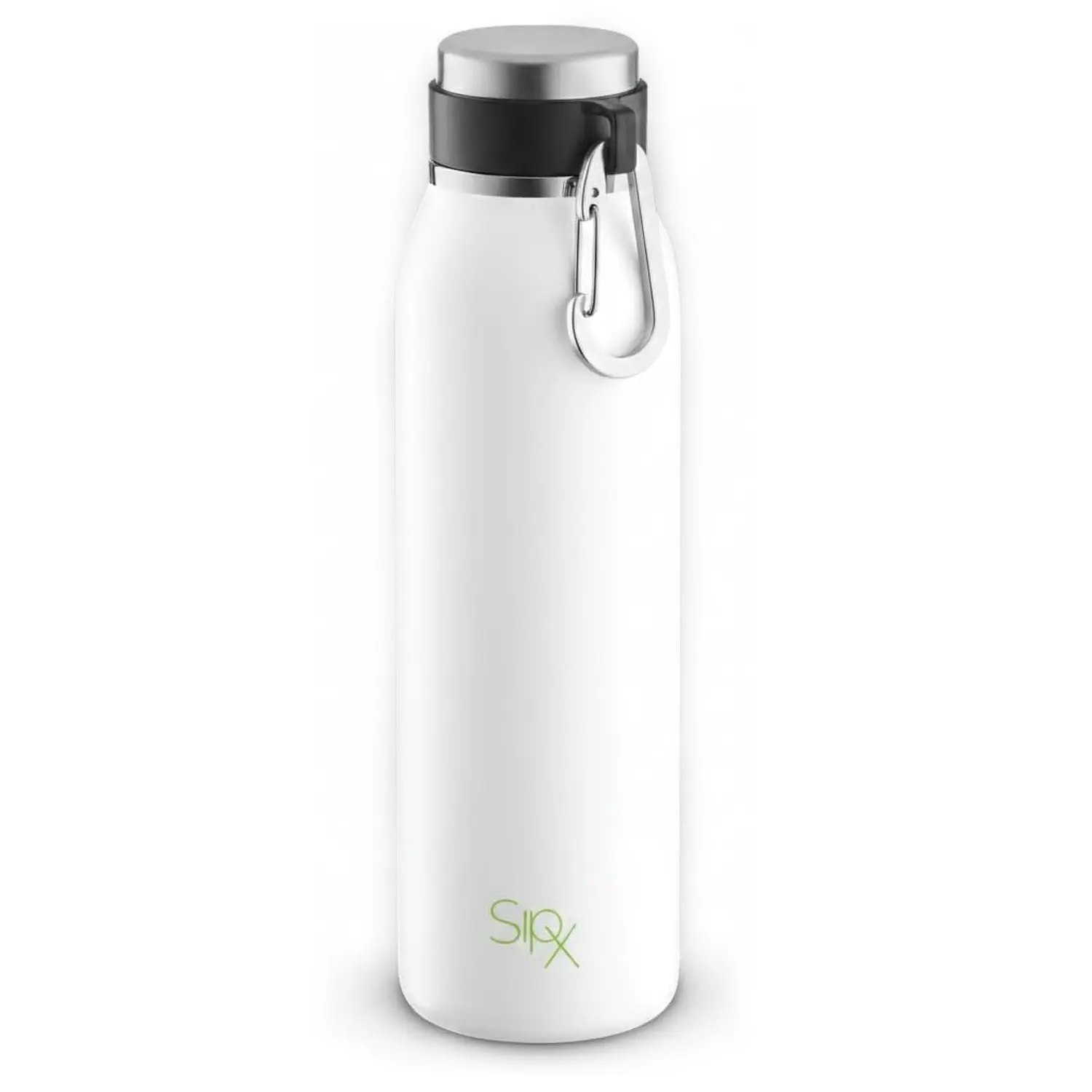 SipX 20 oz Stainless Steel Insulated Water Bottle with Leakproof Lid & Carry Hook – Triple Insulated – Cold 24 Hours/Hot 12 Hours – Perfect for Gym, Work, Sports, Travel – White